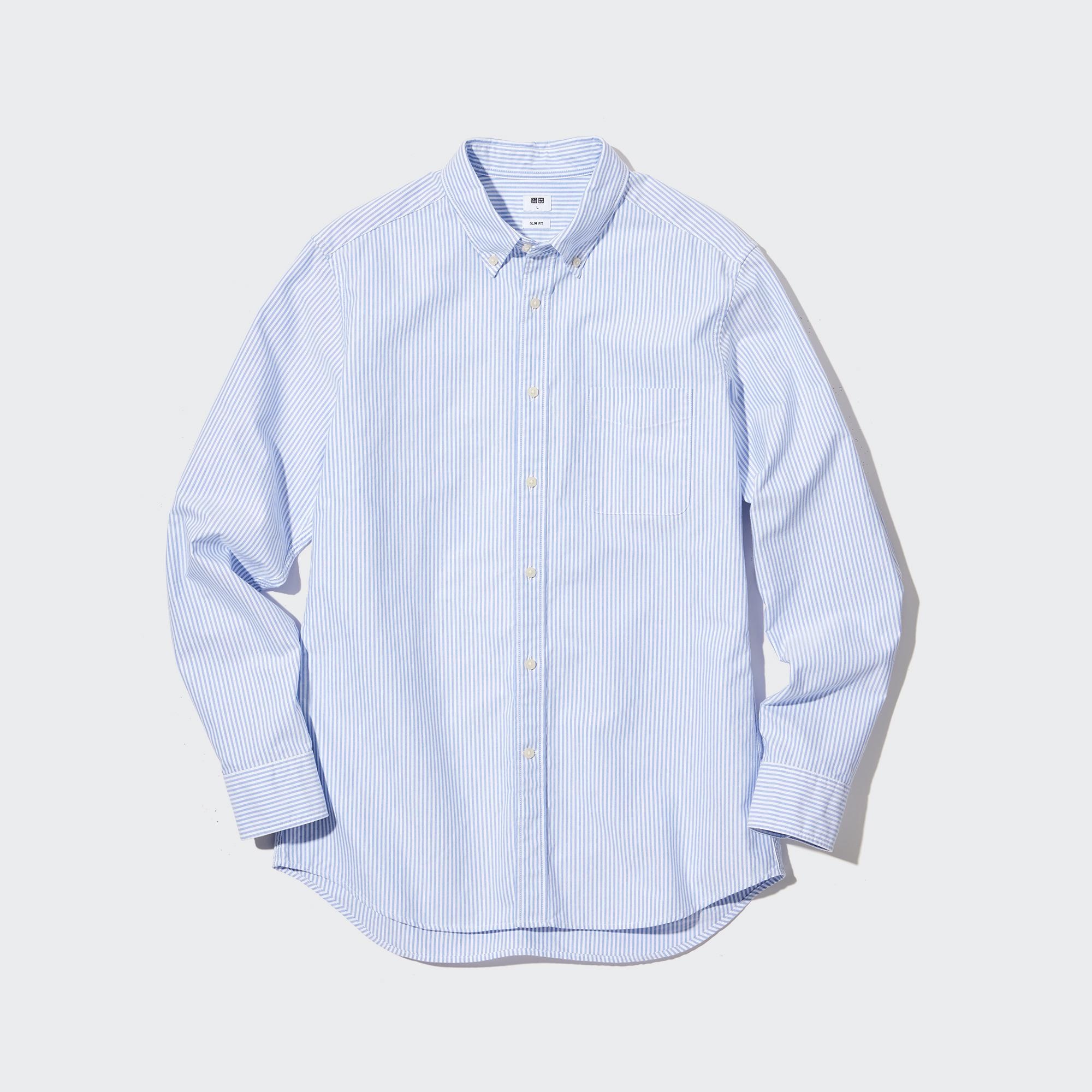 Рубашка мужская UNIQLO 448348COL65 синяя 2XS (доставка из-за рубежа)