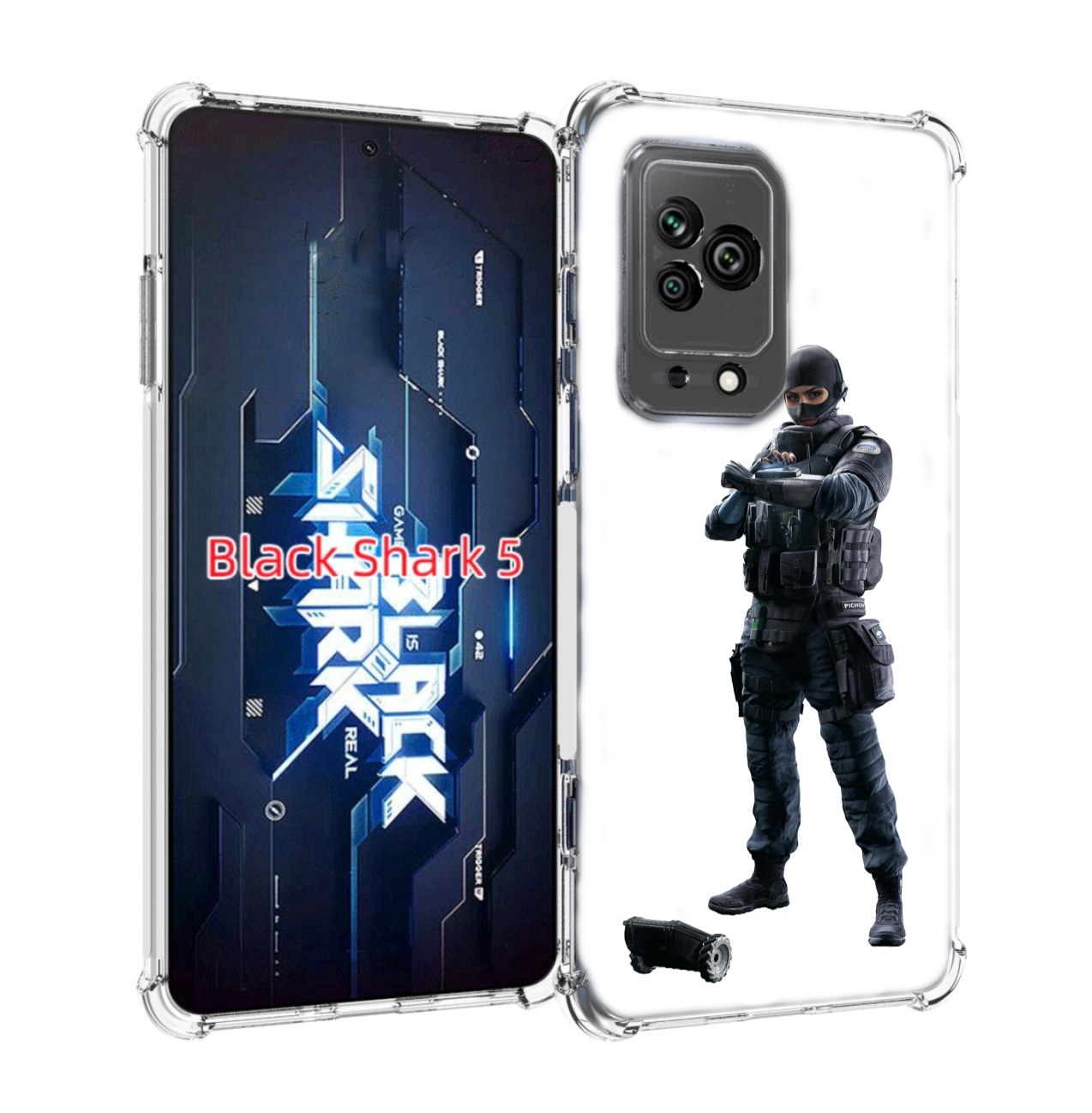 

Чехол MyPads Tom-Clancy's-Rainbow-Six-1 для Xiaomi Black Shark 5, Прозрачный, Tocco