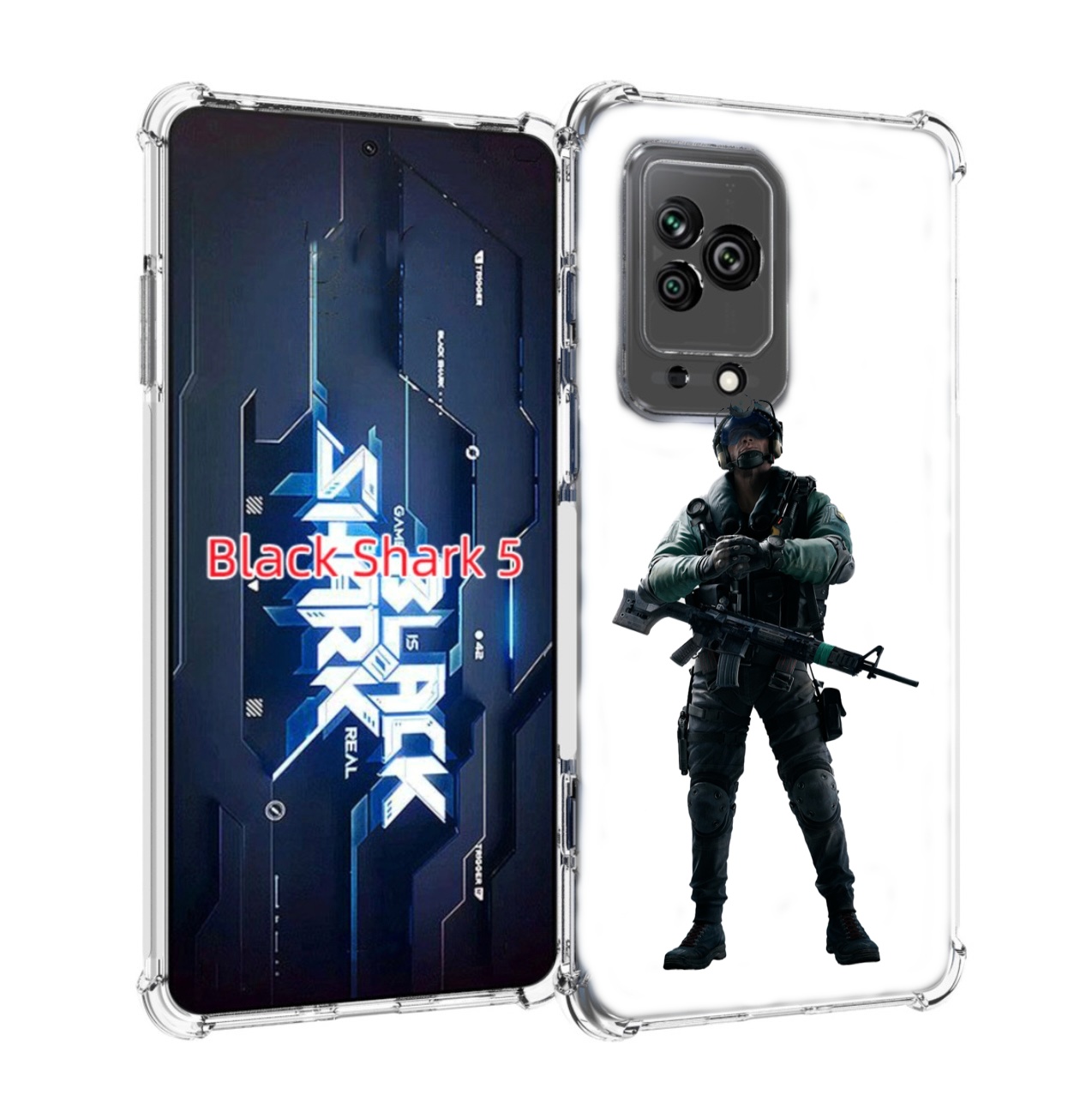 

Чехол MyPads Tom-Clancy's-Rainbow-Six-2 для Xiaomi Black Shark 5, Прозрачный, Tocco