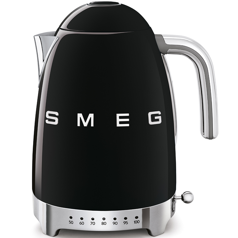 

Электрический чайник с регулируемой температурой SMEG KLF04BLEU, черный