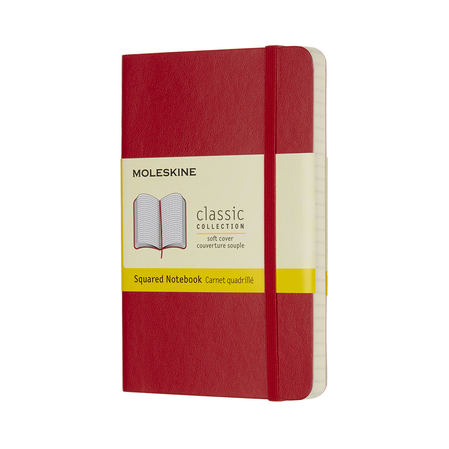 

Записная книжка Moleskine Classic Soft (в клетку), Pocket, красная