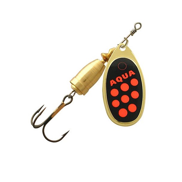 Блесна для рыбалки AQUA COMET+BELL 06,0g, леп. № 3, DZ-06 (золото, черный, красный), 1 шт.