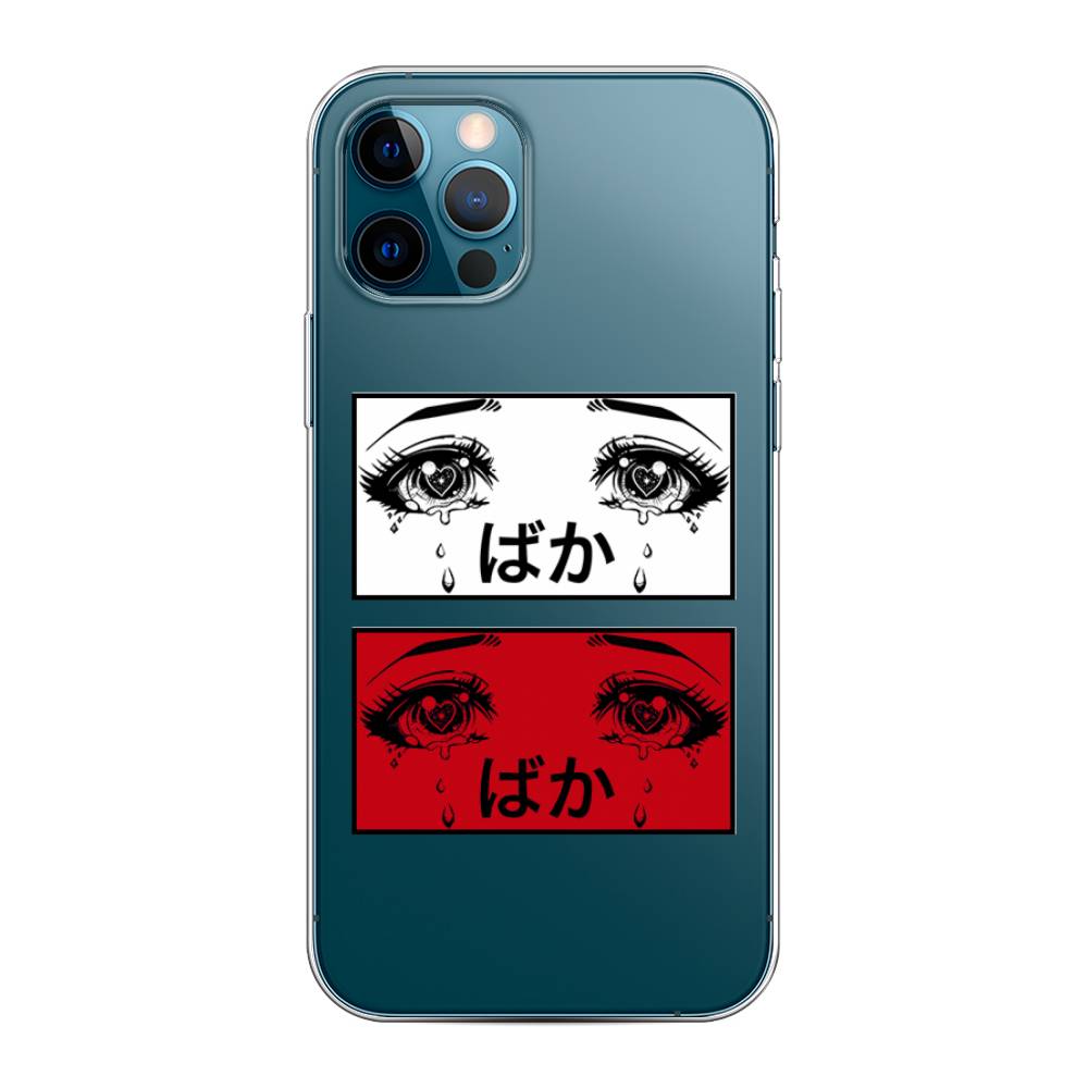 

Чехол на Apple iPhone 12 "Красные глаза манга", Красный;белый;черный, 12850-4