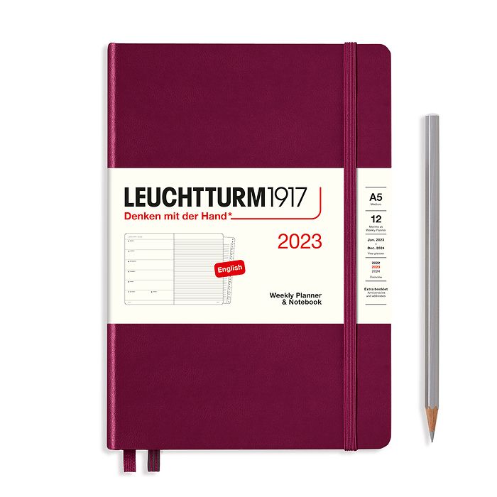 

Еженедельник-блокнот Leuchtturm1917 на 2023 год, неделя на странице, винный, Medium