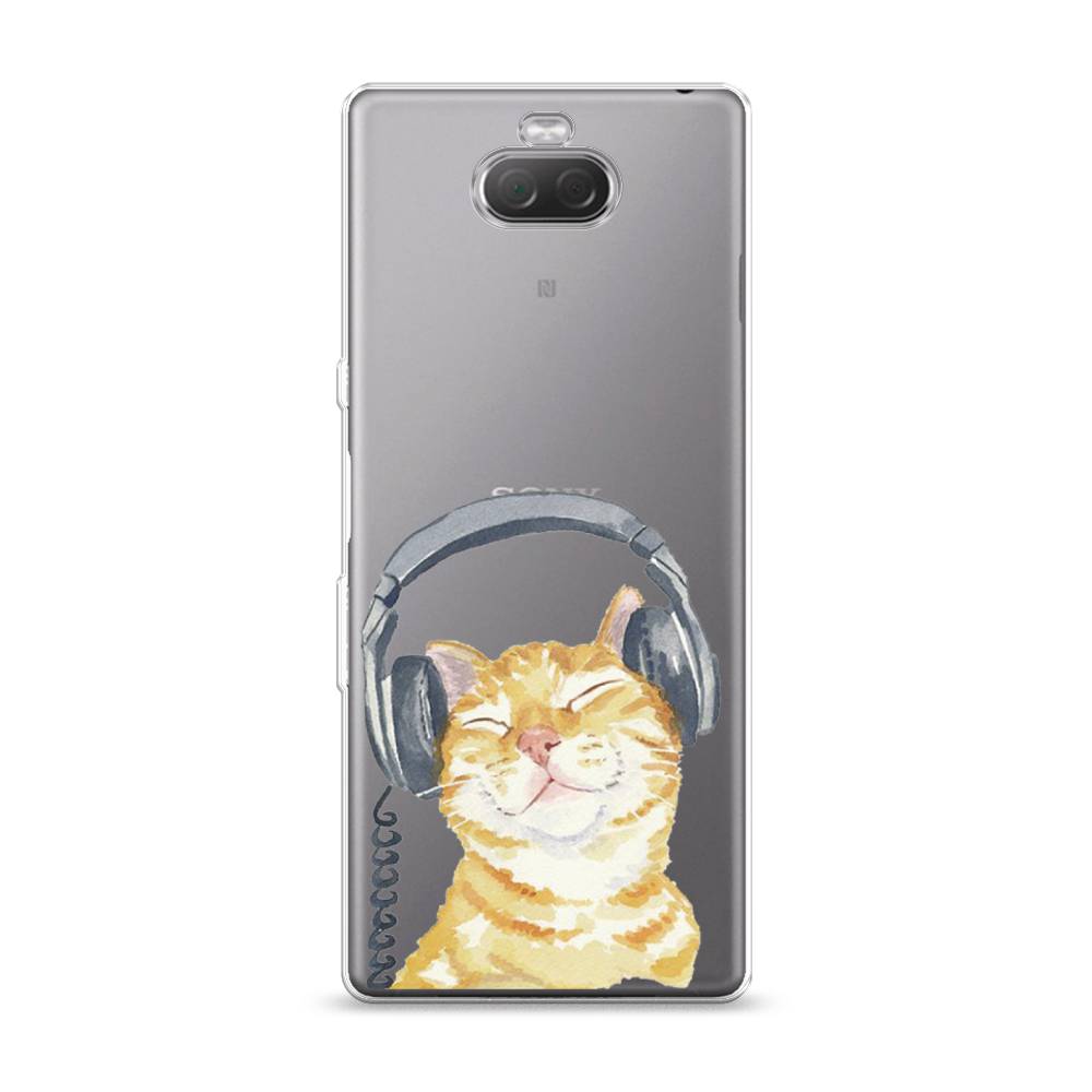 

Силиконовый чехол "Кот меломан" на Sony Xperia 10, Кот меломан