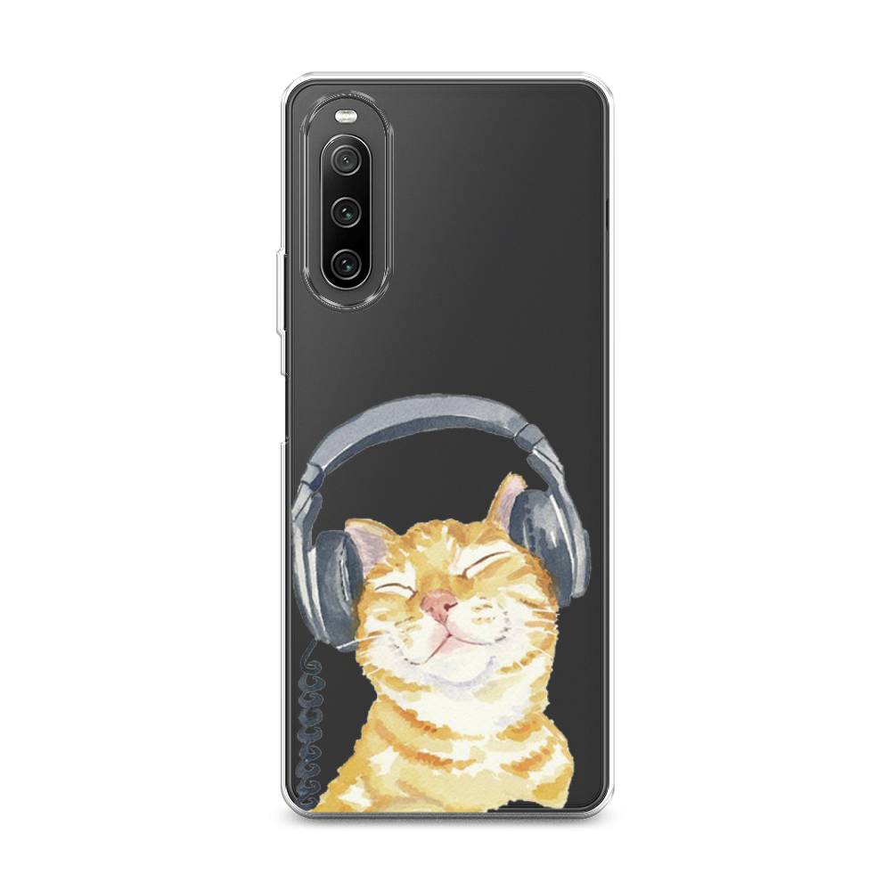 

Силиконовый чехол "Кот меломан" на Sony Xperia 10 IV, Кот меломан