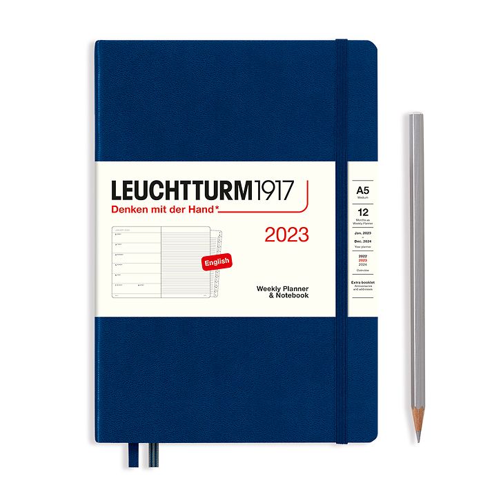 

Еженедельник-блокнот Leuchtturm1917 на 2023 год, неделя на странице, темно-синий