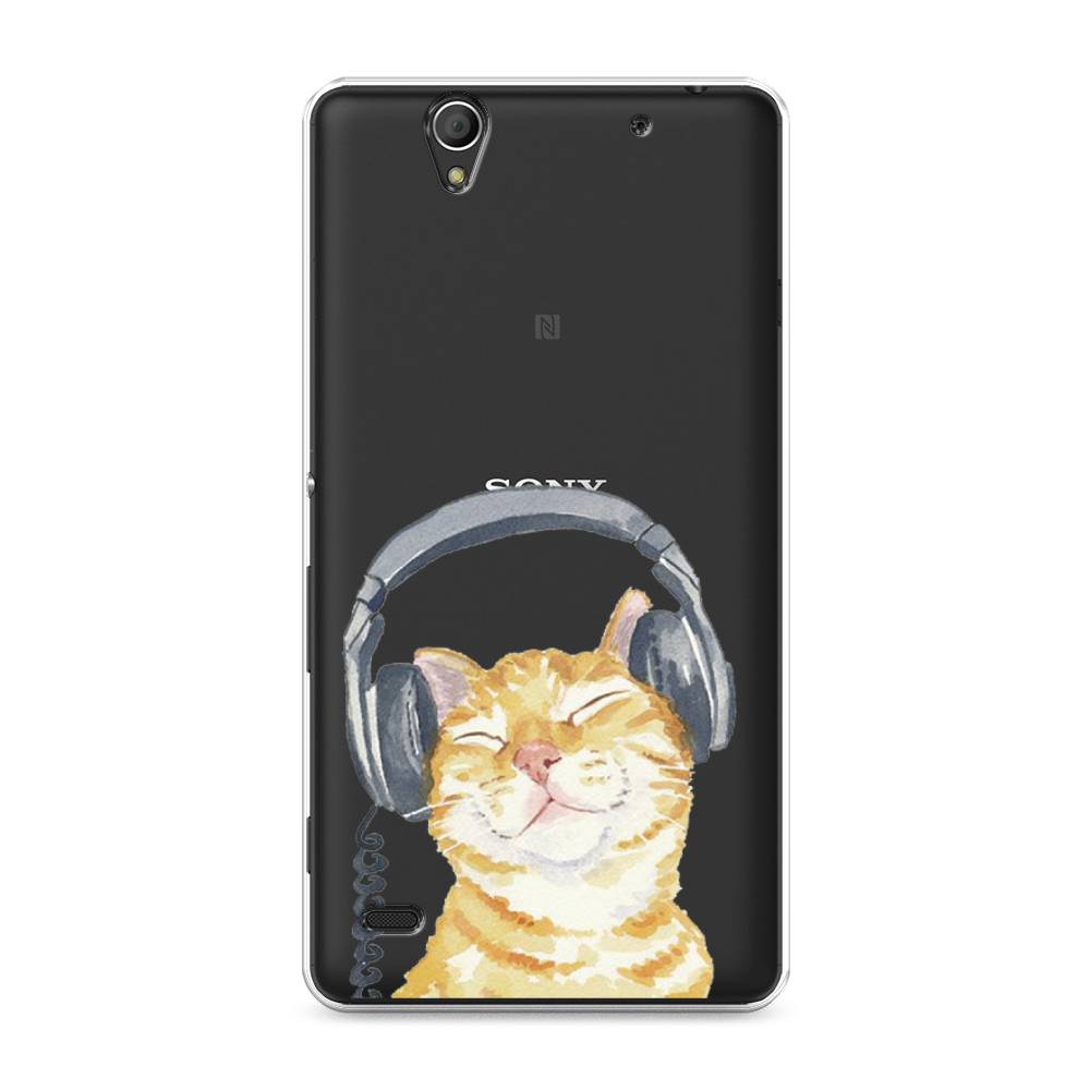 

Силиконовый чехол "Кот меломан" на Sony Xperia C4, Кот меломан