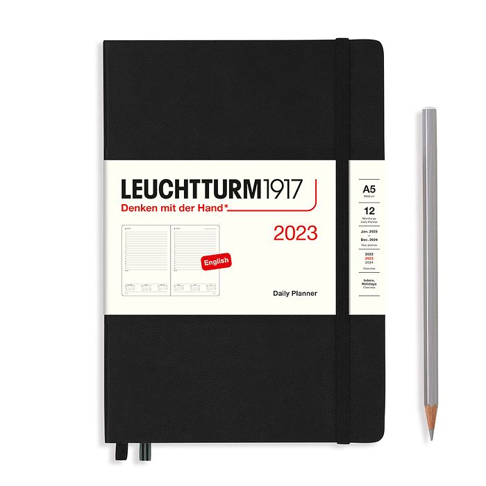 

Leuchtturm1917 Ежедневник на 2023 год, Black (черный) день на странице Medium