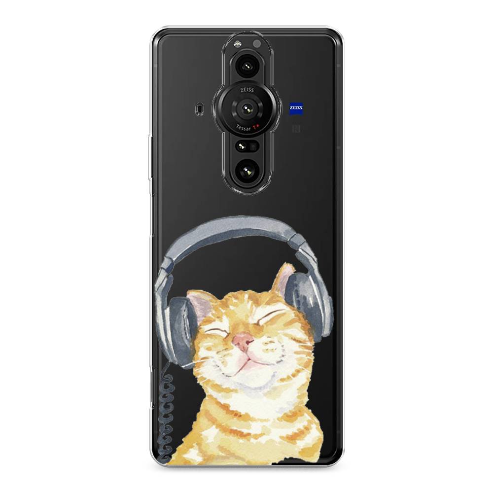 

Силиконовый чехол "Кот меломан" на Sony Xperia Pro-I, Кот меломан