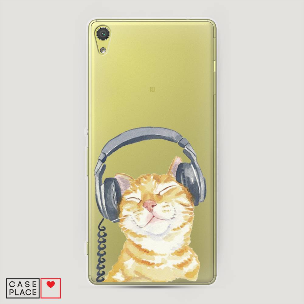 

Силиконовый чехол "Кот меломан" на Sony Xperia XA, Кот меломан