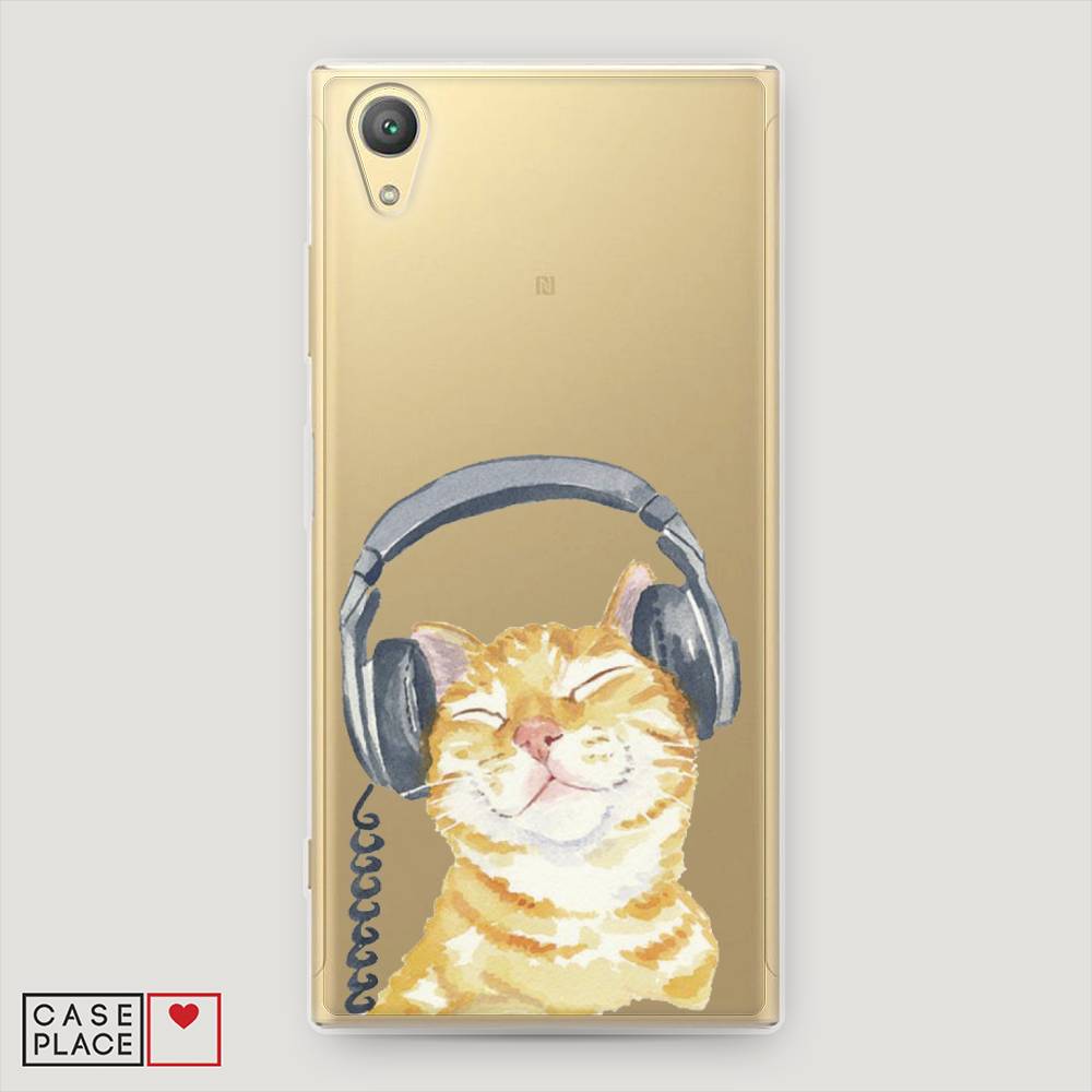 

Силиконовый чехол "Кот меломан" на Sony Xperia XA1 plus, Кот меломан