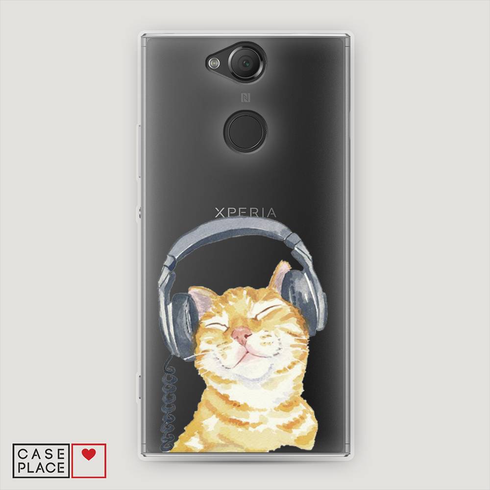 

Силиконовый чехол "Кот меломан" на Sony Xperia XA2, Кот меломан
