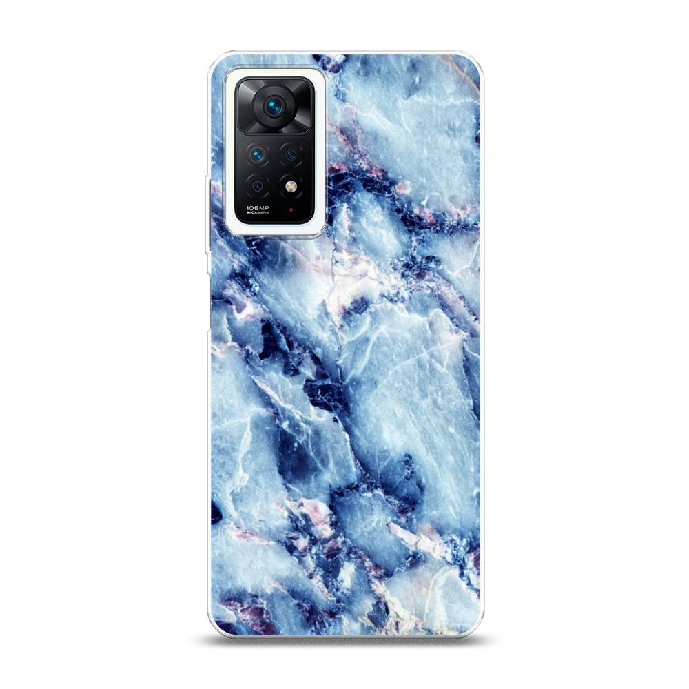 

Чехол на Xiaomi Redmi Note 11 Pro Plus 5G "Мрамор с синими прожилками", Синий, 312150-3