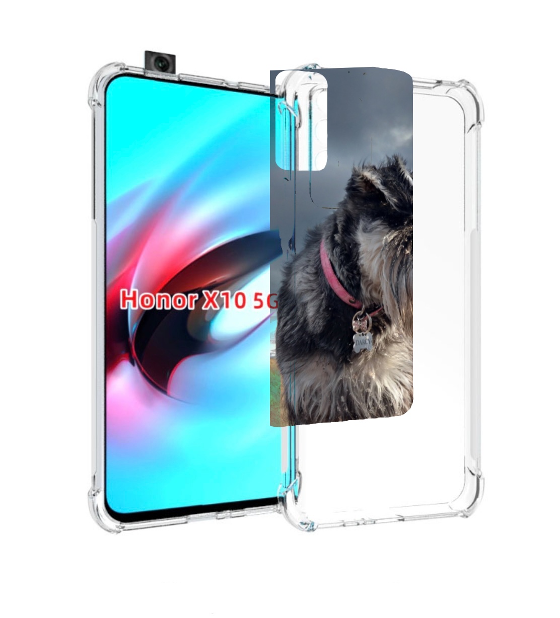 

Чехол MyPads ризеншнауцер 2 для Honor X10, Прозрачный, Tocco