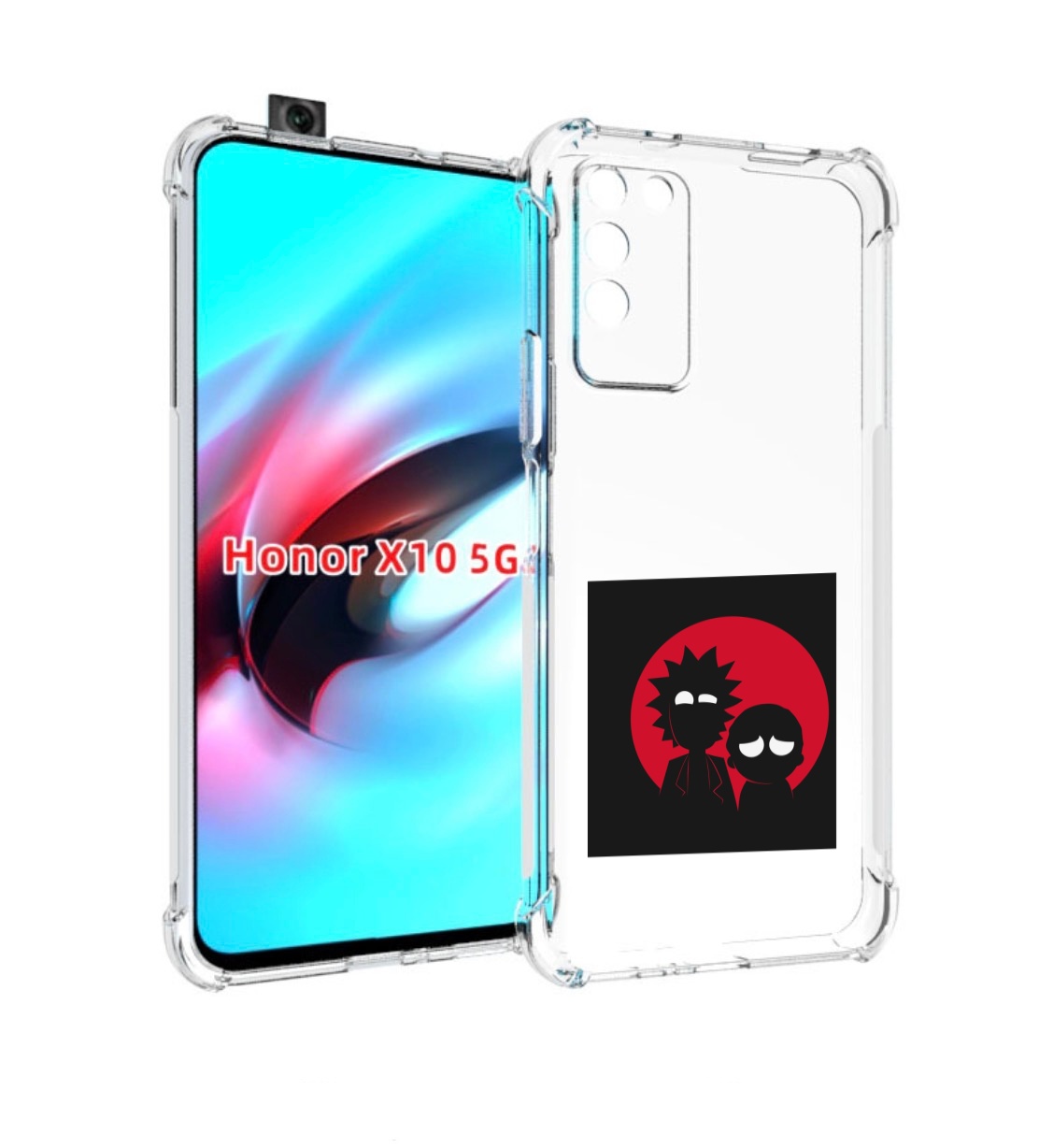 

Чехол MyPads рик и морти в тени для Honor X10, Прозрачный, Tocco