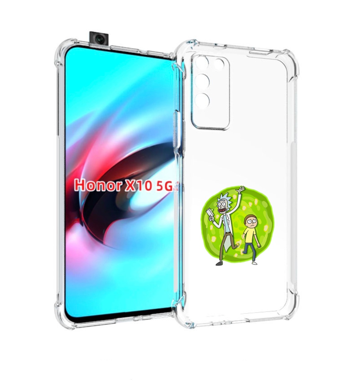 

Чехол MyPads рик-и-морти-в-кружке для Honor X10, Прозрачный, Tocco
