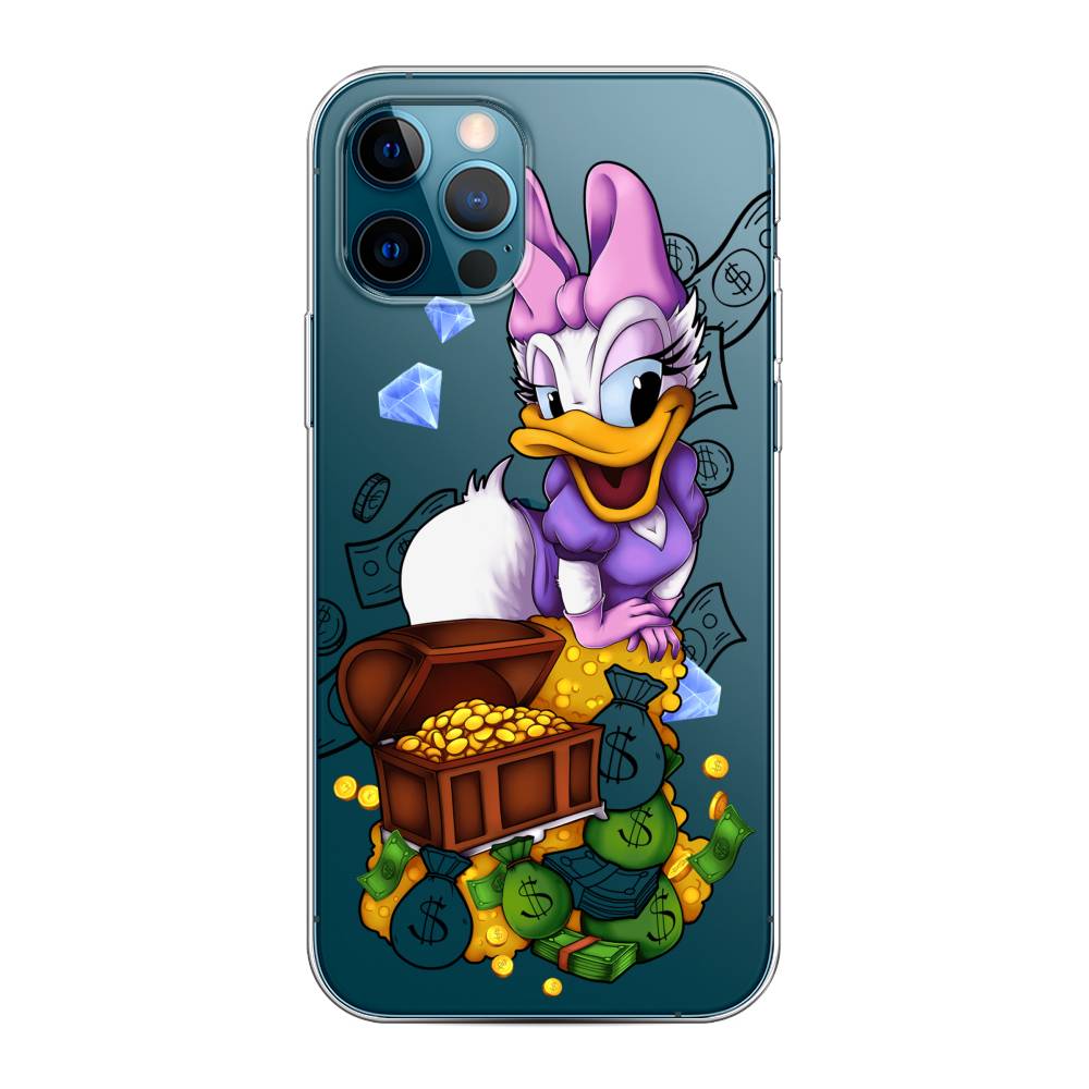 

Чехол на Apple iPhone 12 "Rich Daisy Duck", Коричневый;белый;фиолетовый, 12850-6