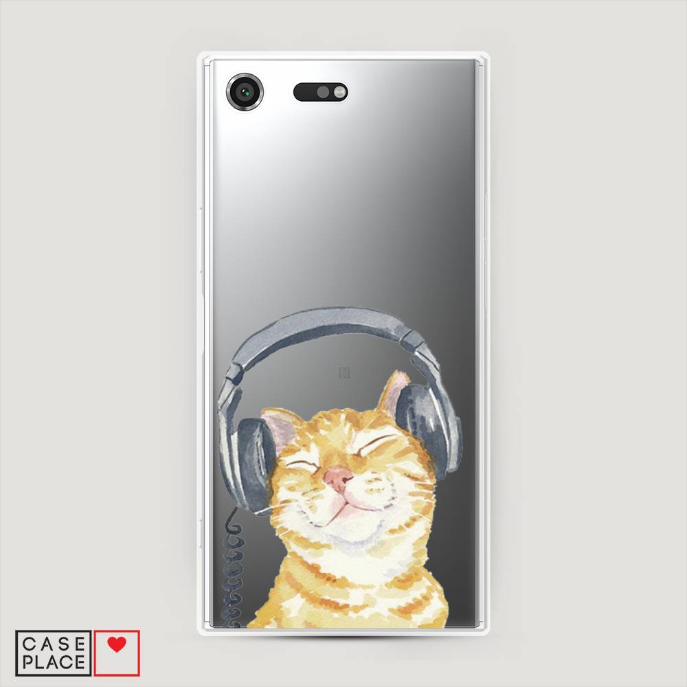 

Силиконовый чехол "Кот меломан" на Sony Xperia XZ Premium, Кот меломан