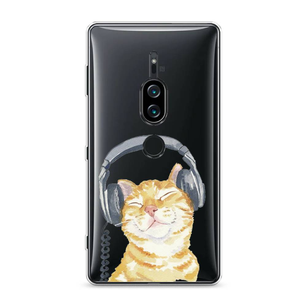 

Силиконовый чехол "Кот меломан" на Sony Xperia XZ2 Premium, Кот меломан