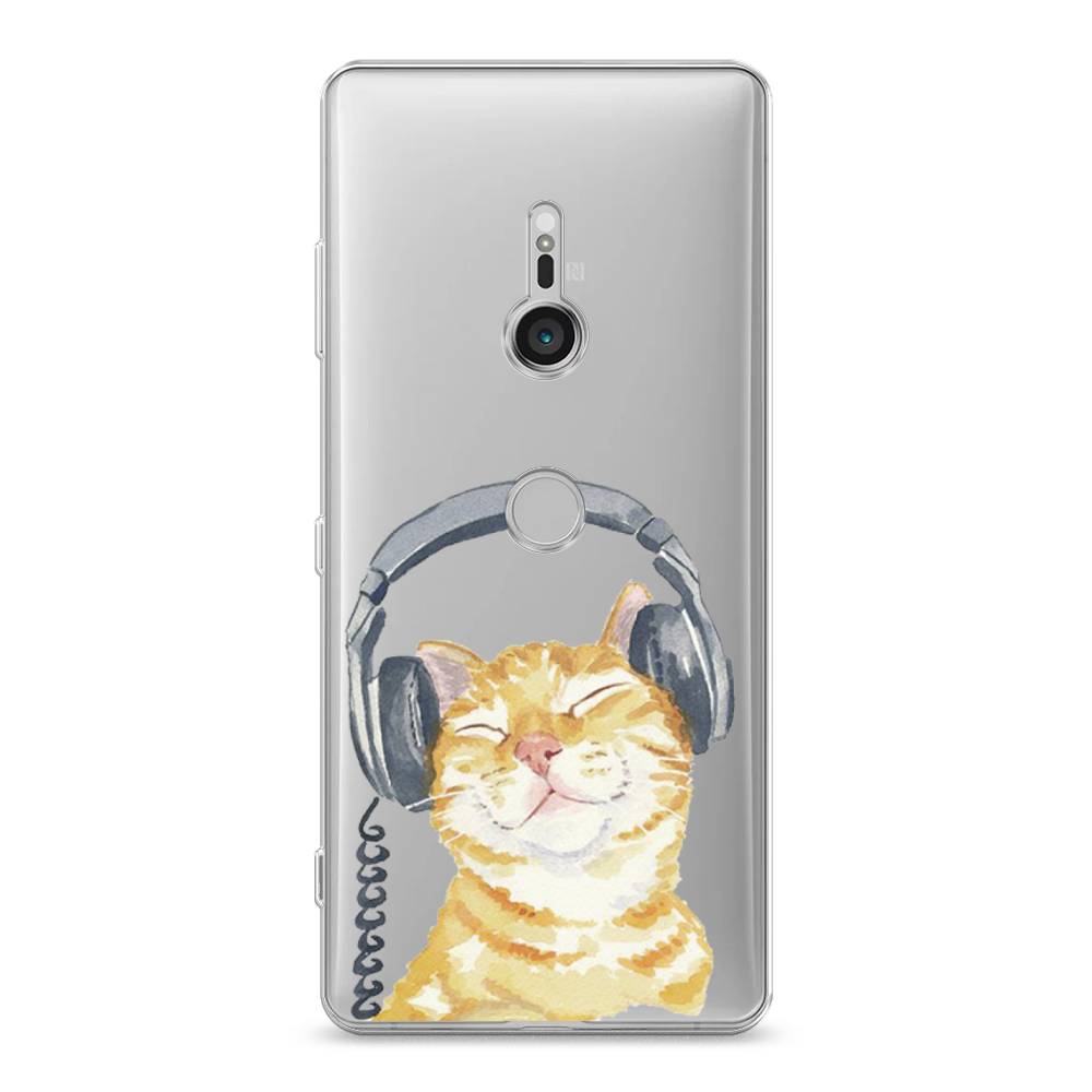 

Силиконовый чехол "Кот меломан" на Sony Xperia XZ3, Кот меломан