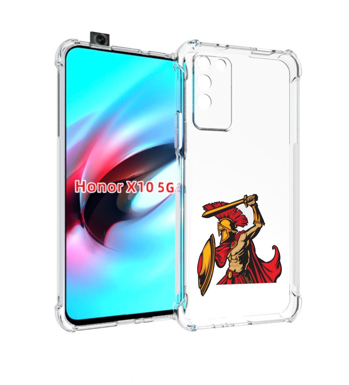 

Чехол MyPads римский-воин для Honor X10, Прозрачный, Tocco