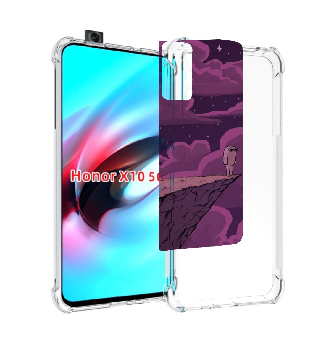 

Чехол MyPads розовая-фасолька для Honor X10, Прозрачный, Tocco