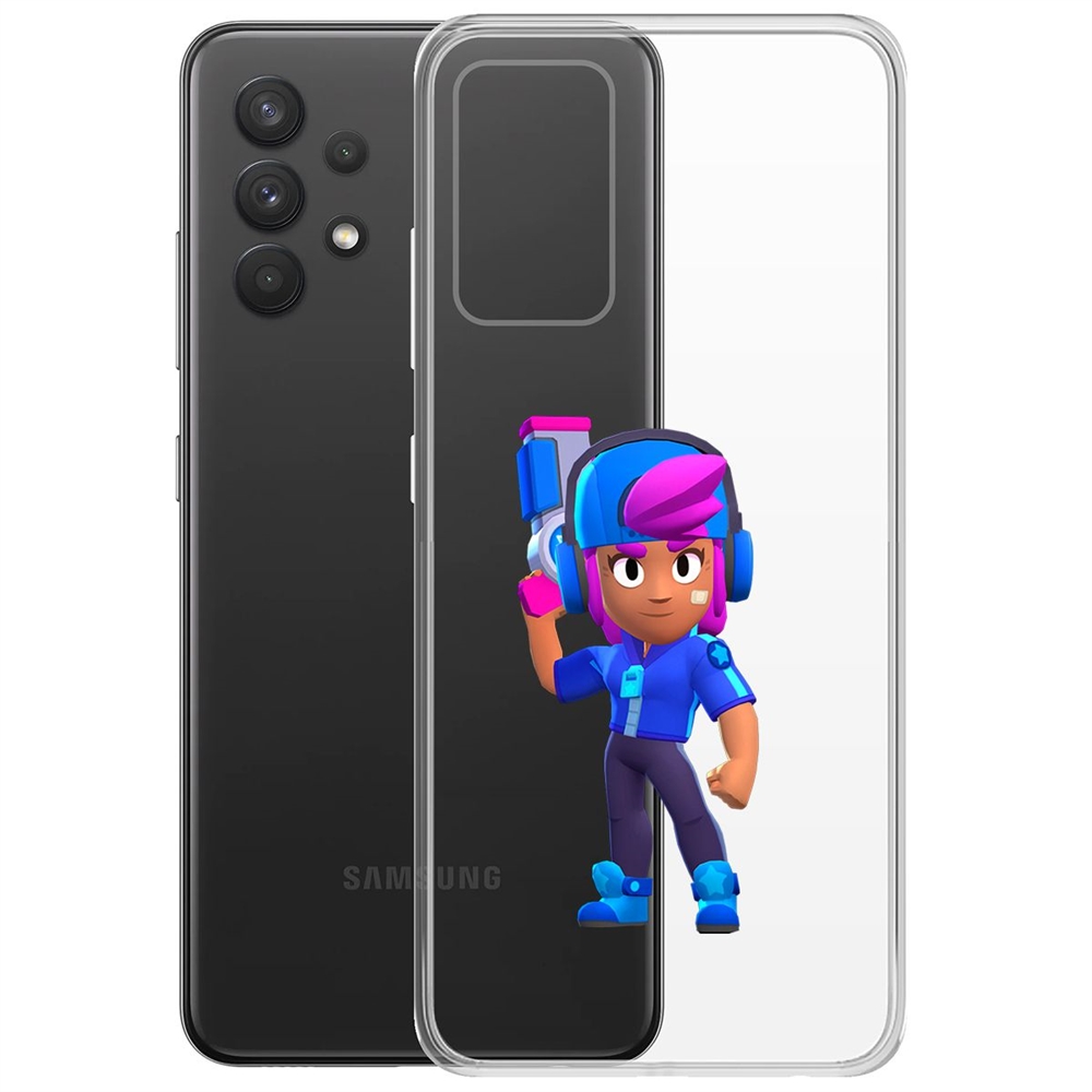 

Чехол-накладка Brawl Stars-Звёздная Шелли для Samsung Galaxy A32 (A325)