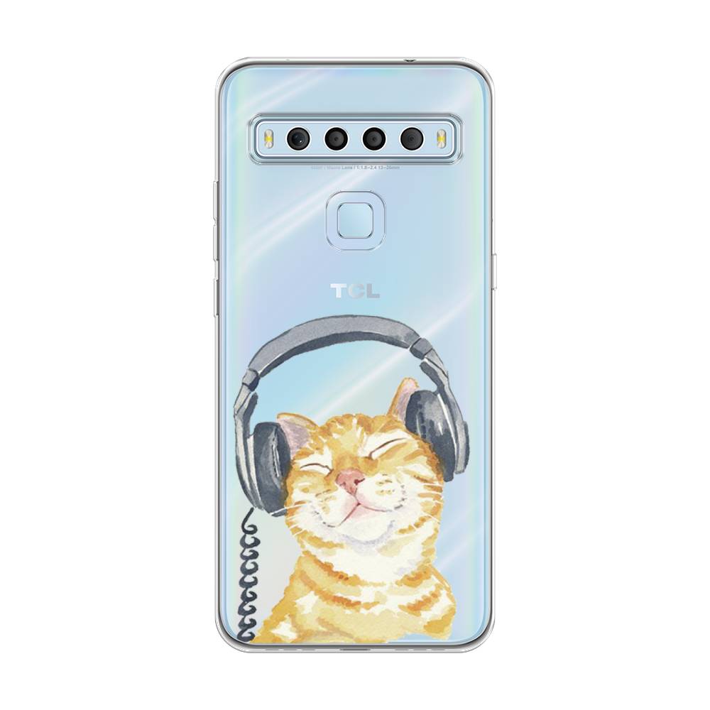 

Силиконовый чехол "Кот меломан" на TCL 10L, Кот меломан