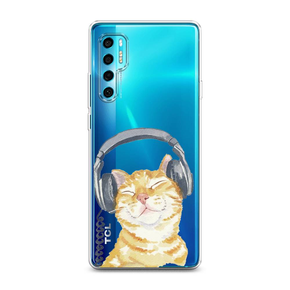 

Силиконовый чехол "Кот меломан" на TCL 20 Pro 5G, Кот меломан