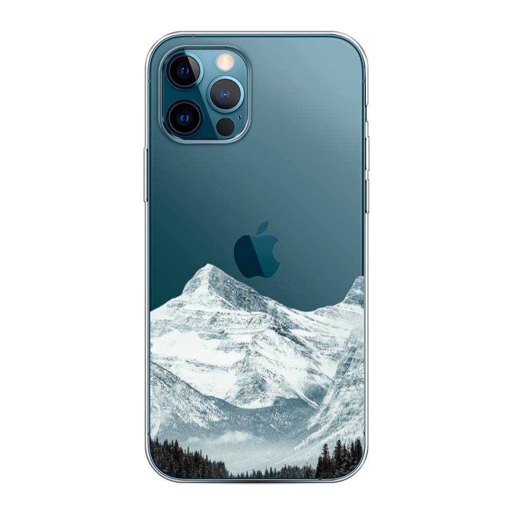 

Чехол на Apple iPhone 12 "Горы арт 1", Белый;зеленый, 12850-2