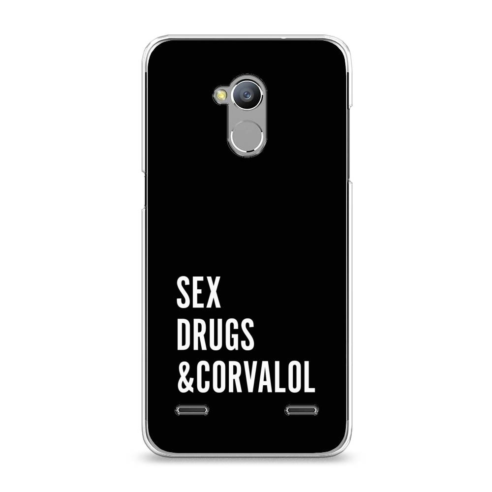 

Чехол на ZTE Blade V7 Lite "Corvalol", Черный;серый;белый, 130450-6