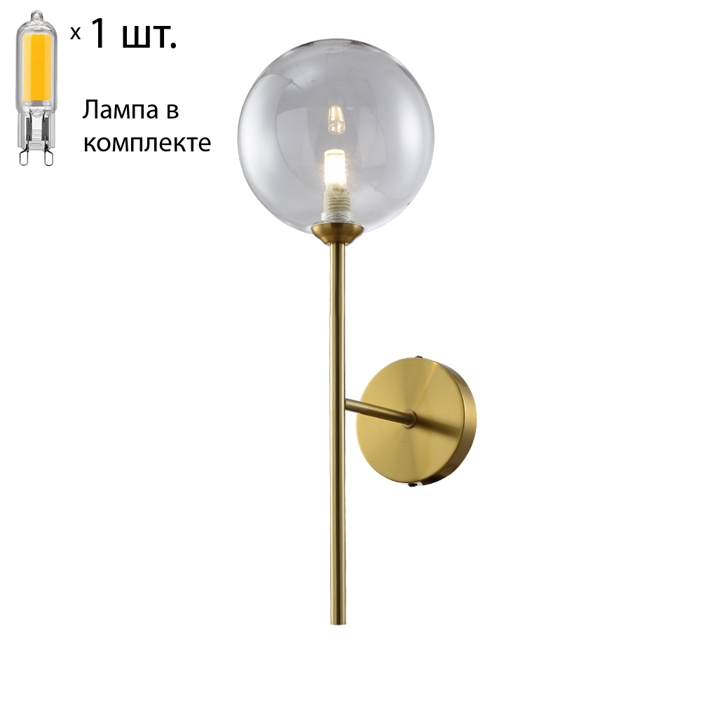 

Бра с лампочкой CRYSTAL LUX MARZO AP1 BRONZETRANSPARENTE+Lamps