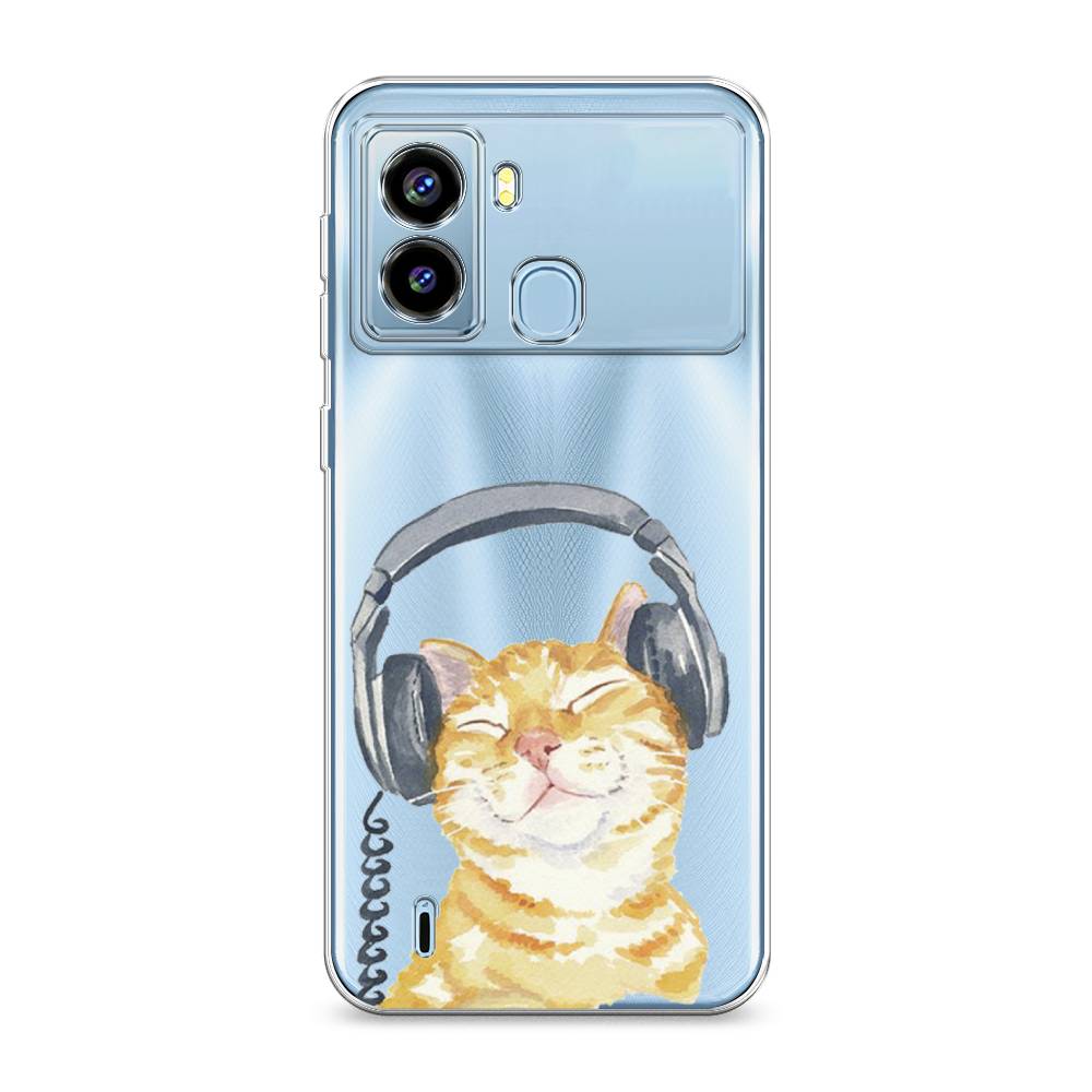 

Силиконовый чехол "Кот меломан" на Tecno Pop 6, Кот меломан