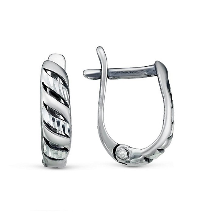 

Серьги из латуни Красная Пресня Диагональ посеребрение, Диагональ посеребрение