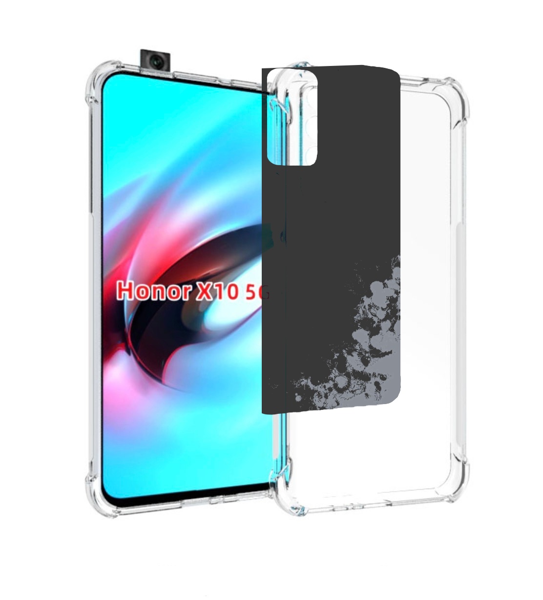 

Чехол MyPads серый-эстетичный для Honor X10, Прозрачный, Tocco