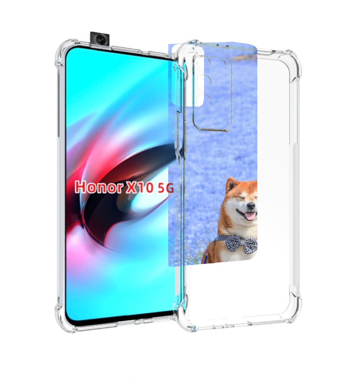 

Чехол MyPads сиба шиба ину 2 для Honor X10, Прозрачный, Tocco