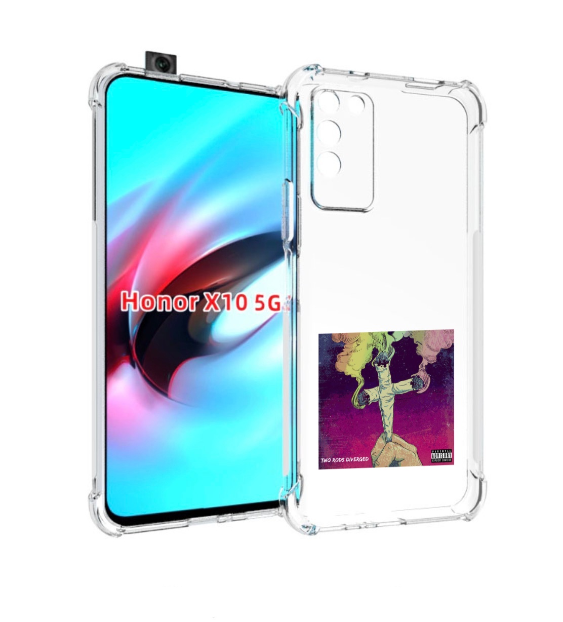 

Чехол MyPads сигаретный крест для Honor X10, Прозрачный, Tocco