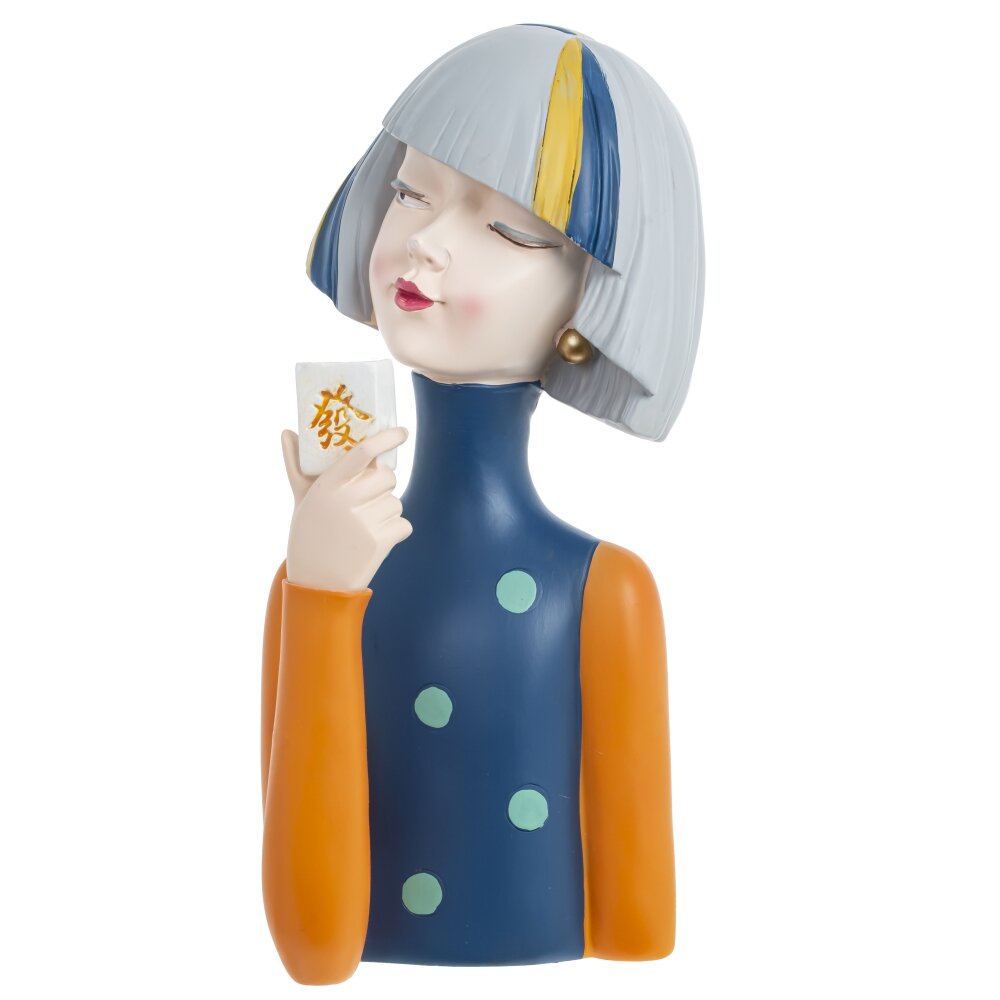 

Фигурка декоративная пластик ALAT Home Девушка 14х15х31см 786278, Синий, девушка