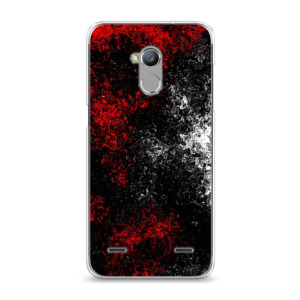 

Чехол на ZTE Blade V7 Lite "Монотипия", Красный;черный;белый, 130450-3