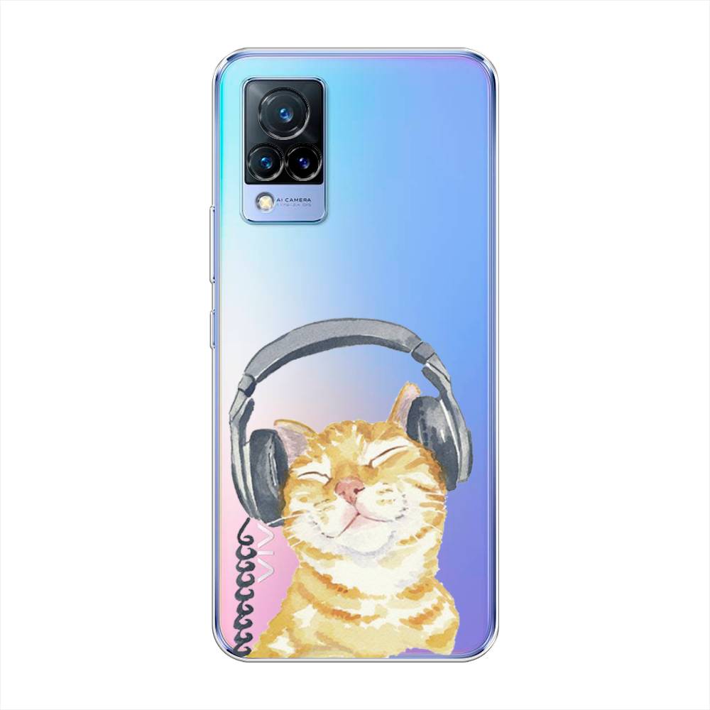 

Силиконовый чехол "Кот меломан" на Vivo V21, Кот меломан