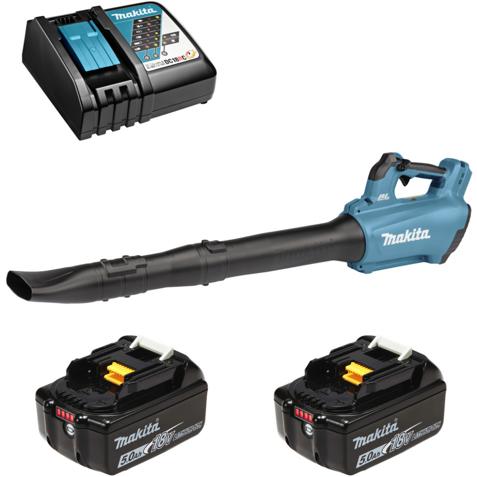 

Воздуходувка аккумуляторная 52м/с LXT 18В Li-Ion, 2х5Ач, з/у Makita DUB184RT2, DUB184RT2