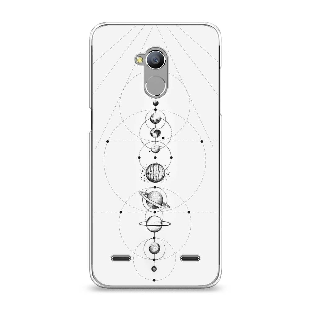 

Чехол на ZTE Blade V7 Lite "Парад планет", Серый, 130450-2
