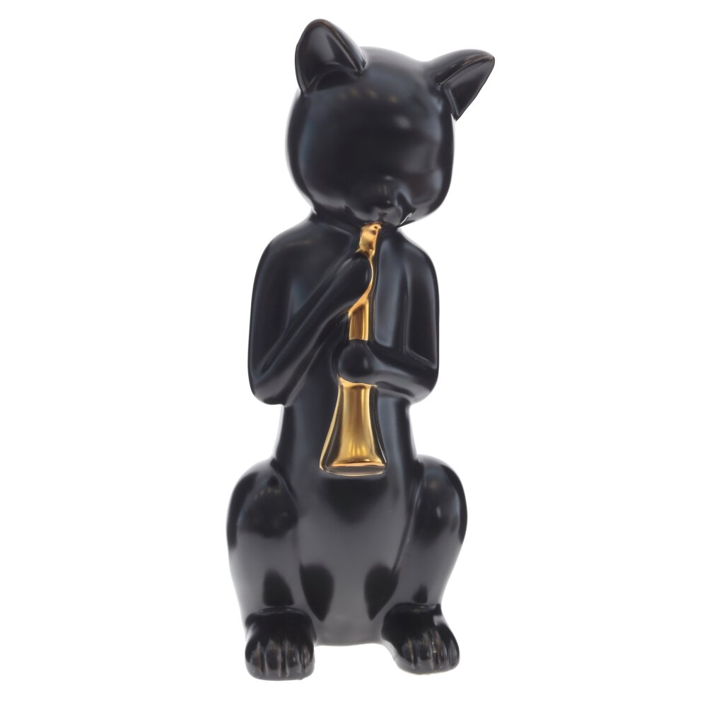 

Фигурка декоративная керамика ALAT Home Кот 9х8,5х24,5см 787765, Черный, кот
