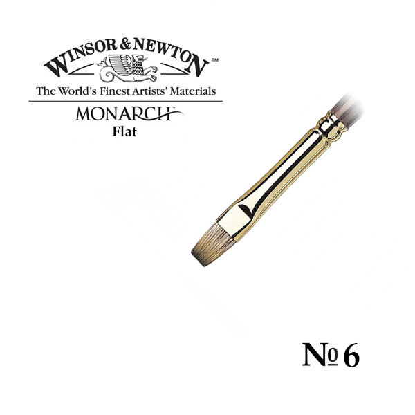 

Winsor&Newton Кисть синтетика плоская №6 Winsor&Newton MONARCH длинная ручка, Кисть синтетика плоская №6 Winsor&Newton MONARCH, длинная ручка