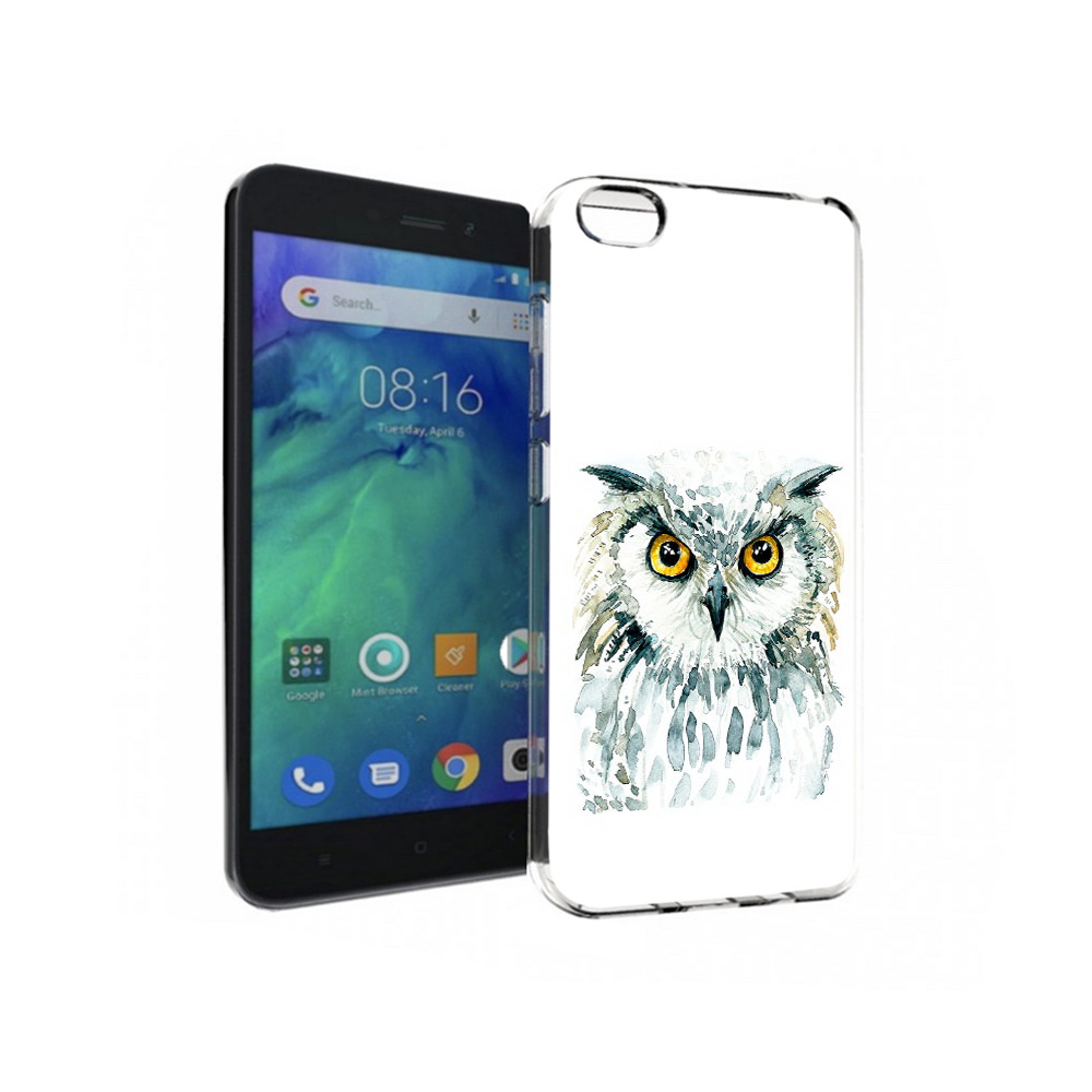 

Чехол MyPads Tocco для Xiaomi Redmi Go Серьезная сова, Прозрачный, Tocco