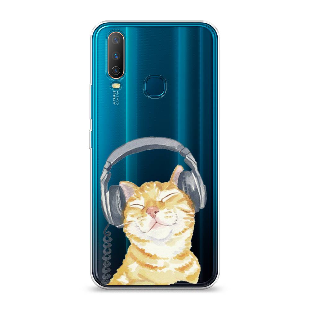 

Силиконовый чехол "Кот меломан" на Vivo Y12, Кот меломан