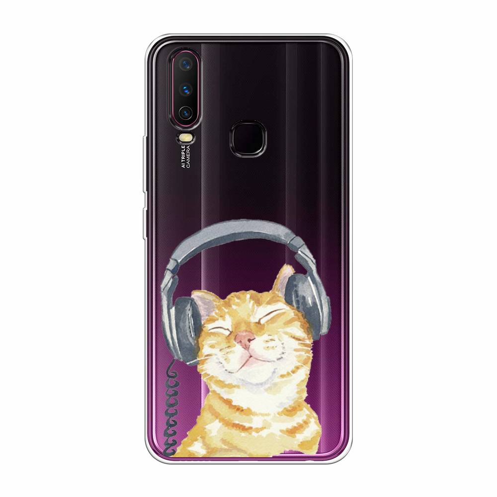 

Силиконовый чехол "Кот меломан" на Vivo Y17, Кот меломан