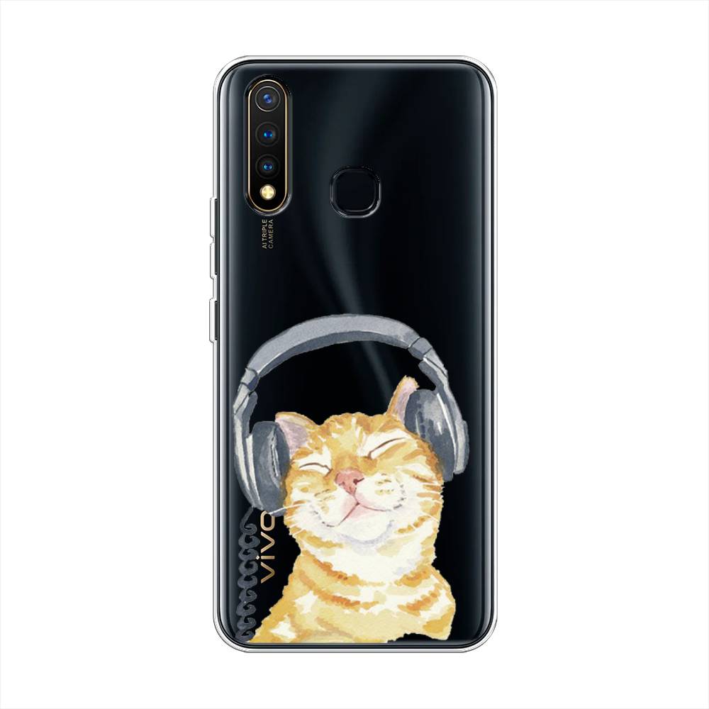 

Силиконовый чехол "Кот меломан" на Vivo Y19, Кот меломан