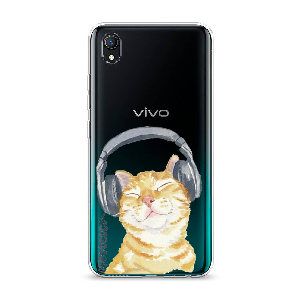 

Силиконовый чехол "Кот меломан" на Vivo Y1s, Кот меломан
